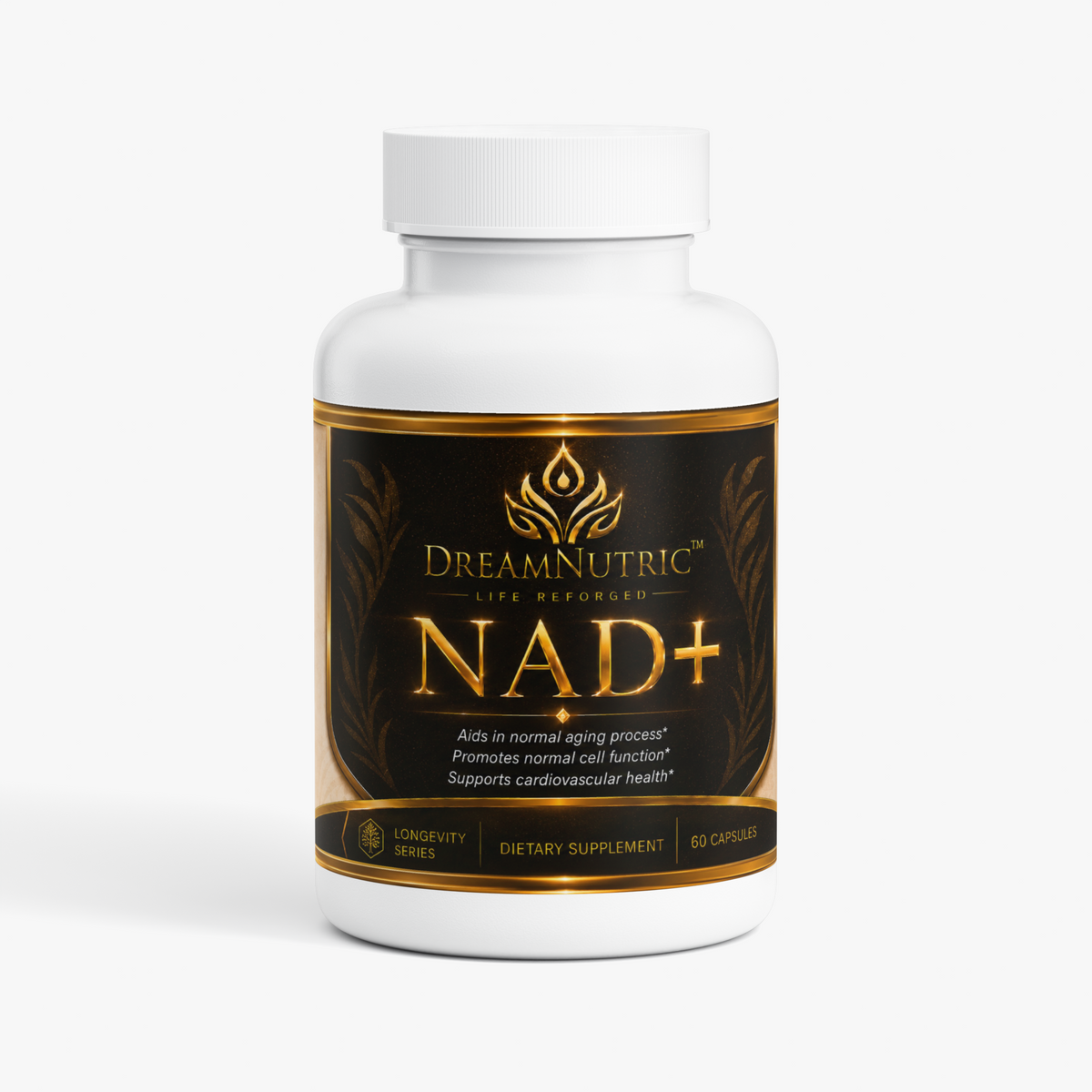 DreamNutric NAD+ supplement, 60 capsules, front label
